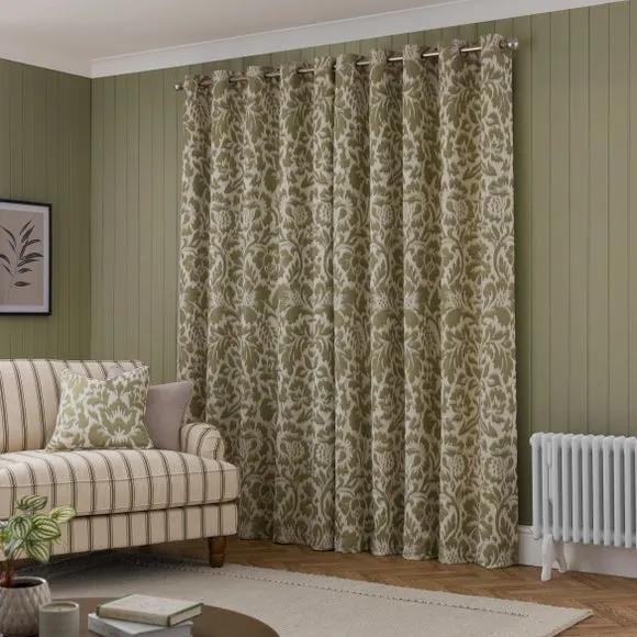 Clemency Chenille Eyelet Curtains 4