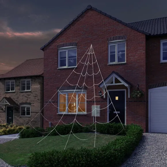 Outdoor Giant Spider Web with Hook & Stakes