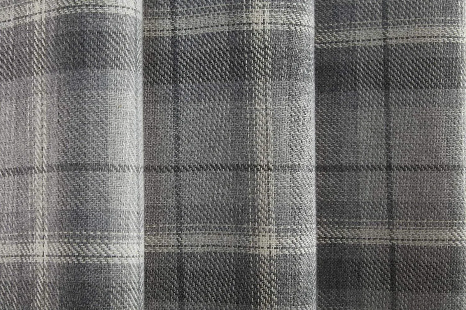 Sundour Carnoustie Checked Eyelet Blackout Curtains in Grey 3