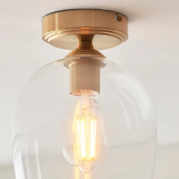 Vogue Leroy Gold Flush Ceiling Light 3