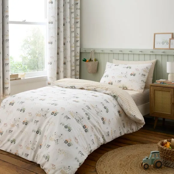 Farmyard Friends 100% Cotton Quilt Cover & Pillowcase Set 1