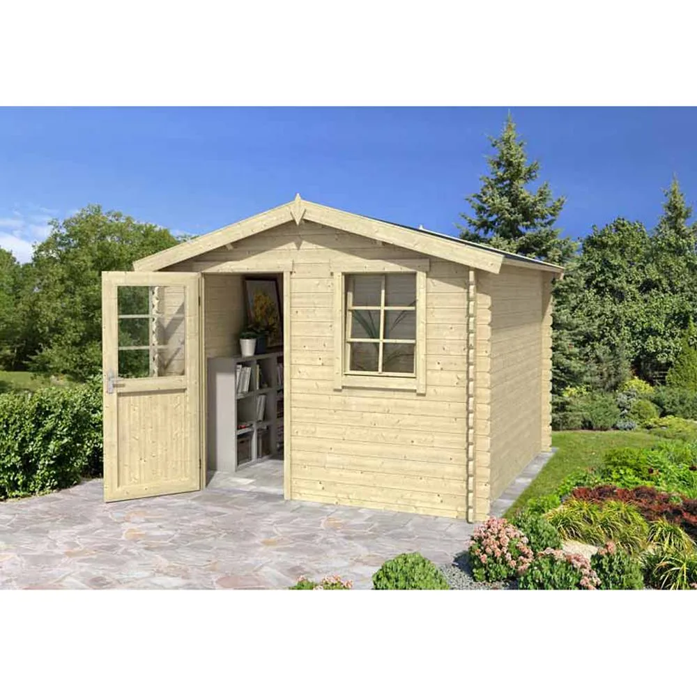 Lasita Maja Ltd Nina 230-Log Cabin, Garden Room, Home Office - L307.2xW250xH233.7 cm in Light Tan