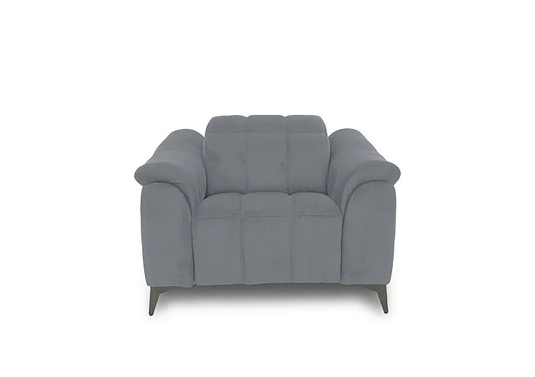 Angelo Fabric Power Recliner Chair with Power Headrest - Velvet Grey