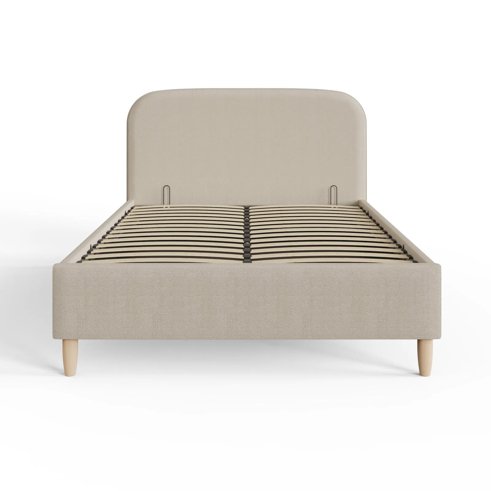 GFW Florence Boucle Ottoman Storage Bed in Stone 4