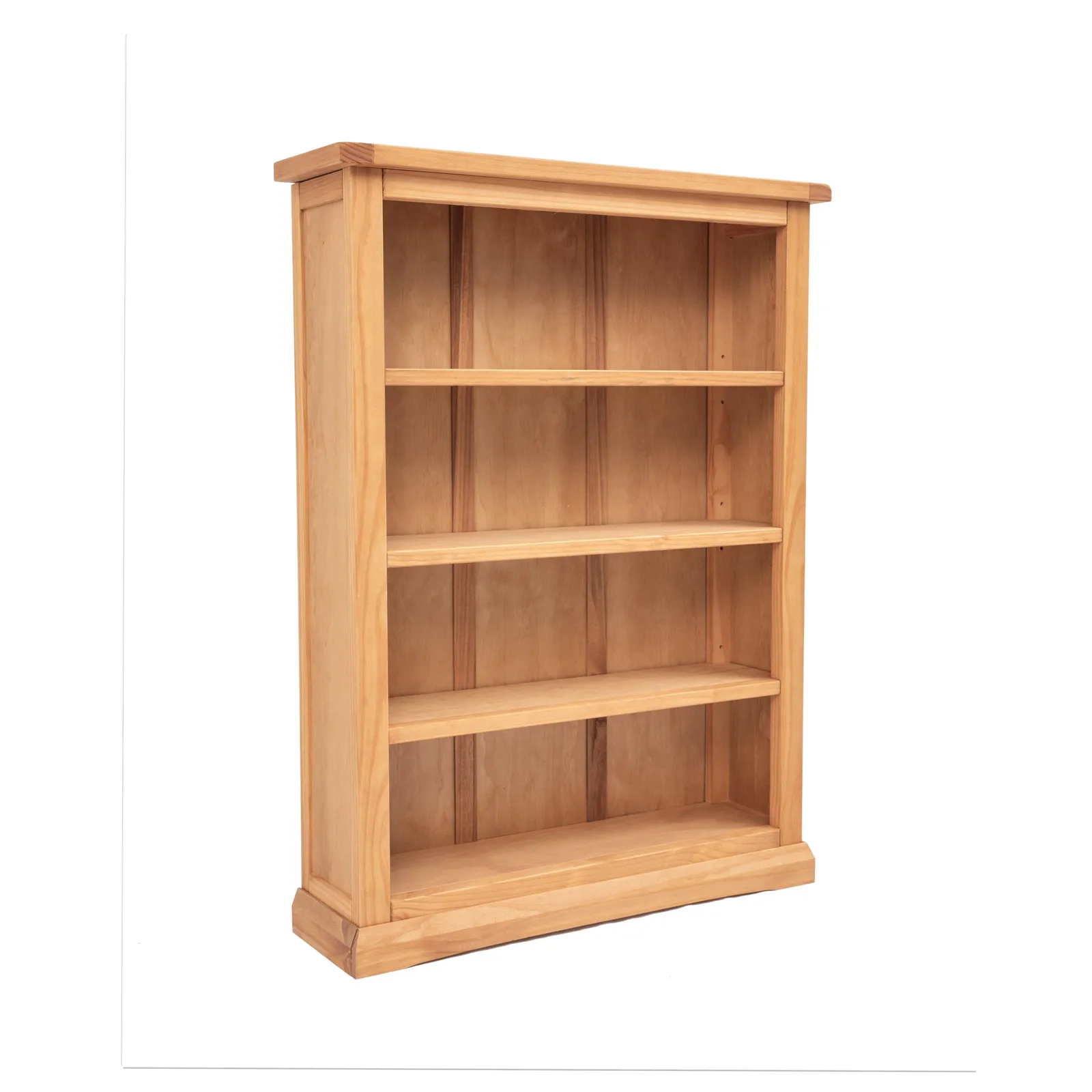 Cabinet Bits Bookcase with plinth 120x90x25cm in Light Brown 2