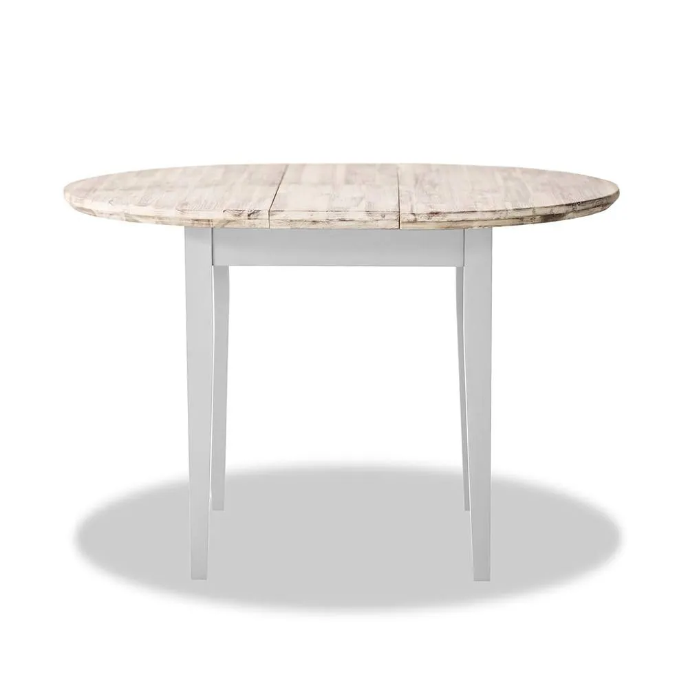 Statement Furniture Florence Round Extendable Kitchen Dining Table in White 5