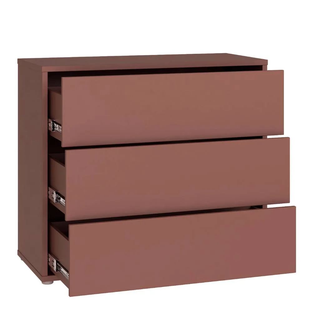 Furniture To Go Alice Springs 3 Drawer Chest with Push-Open Drawers in Terracotta 5