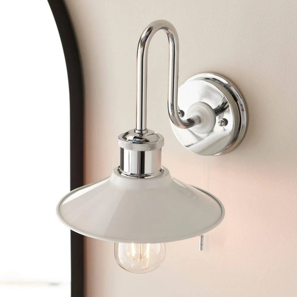 Netlighting 'FIUMICINO' Non Dimmable Stylish Contemporary Bathroom Metal Wall Lamp in White 5