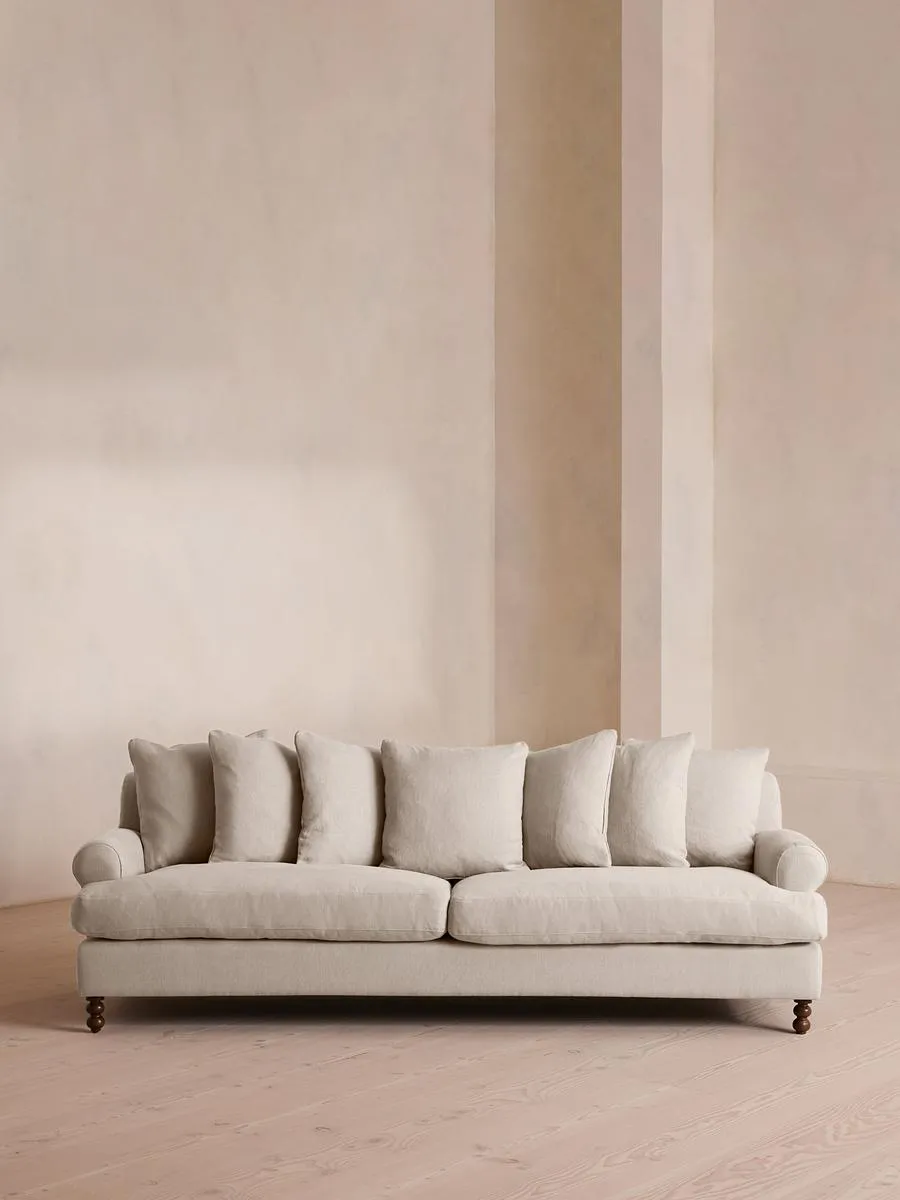 Audrey Four Seater Sofa, Linen, Bisque