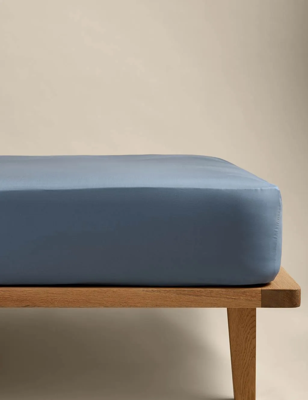 M&S Stay Cool Lyocell Rich Extra Deep Fitted Sheet Slate Blue