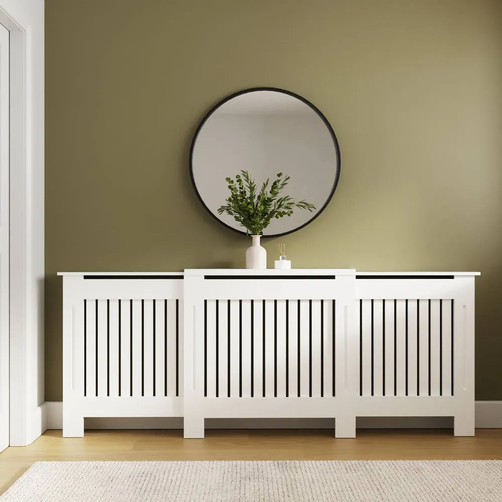 GFW Harrison Adjustable Radiator Cover in White