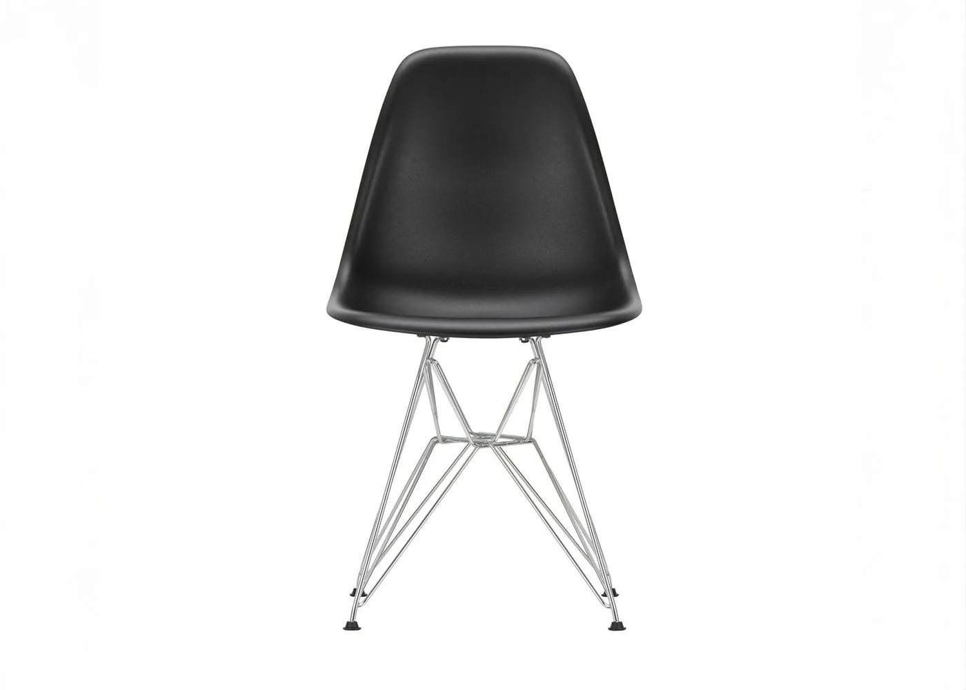 Vitra Eames DSR Chair Deep Black Nero Chrome