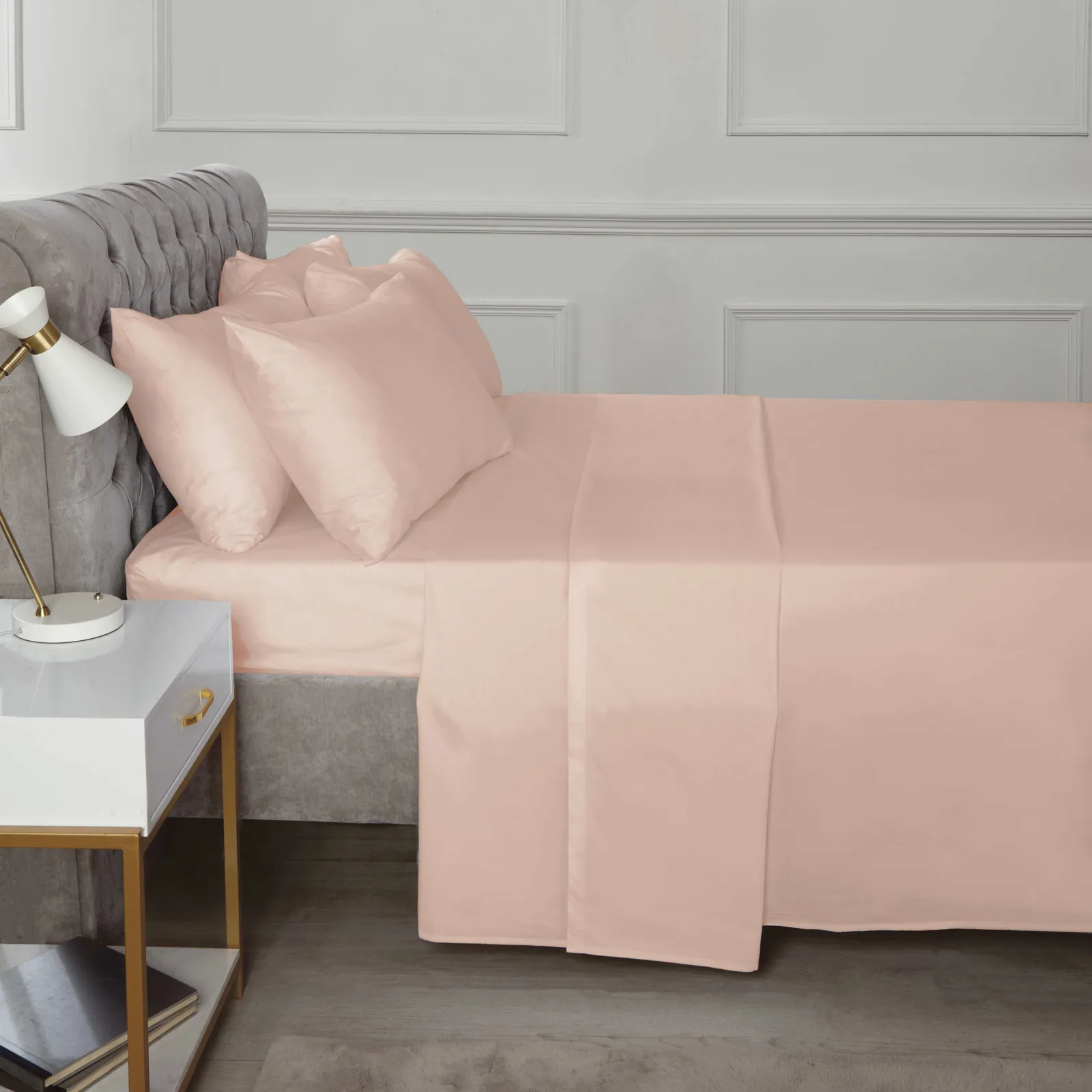 Rapport Home TH Percale Fitted Sheet in Pink 1