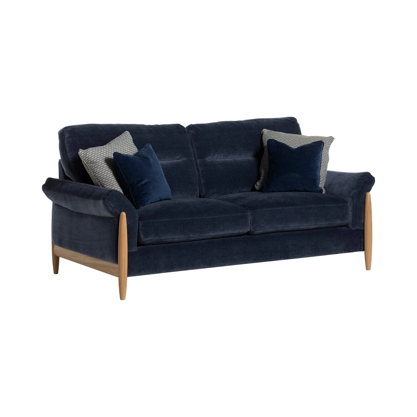 Ercol Clara Large Sofa, Blue Fabric | Barker & Stonehouse 2