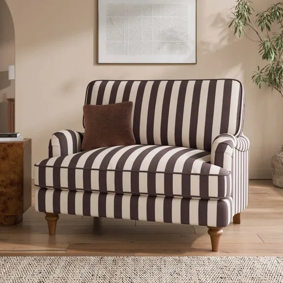 Beatrice II Woven Stripe Snuggle Chair 1