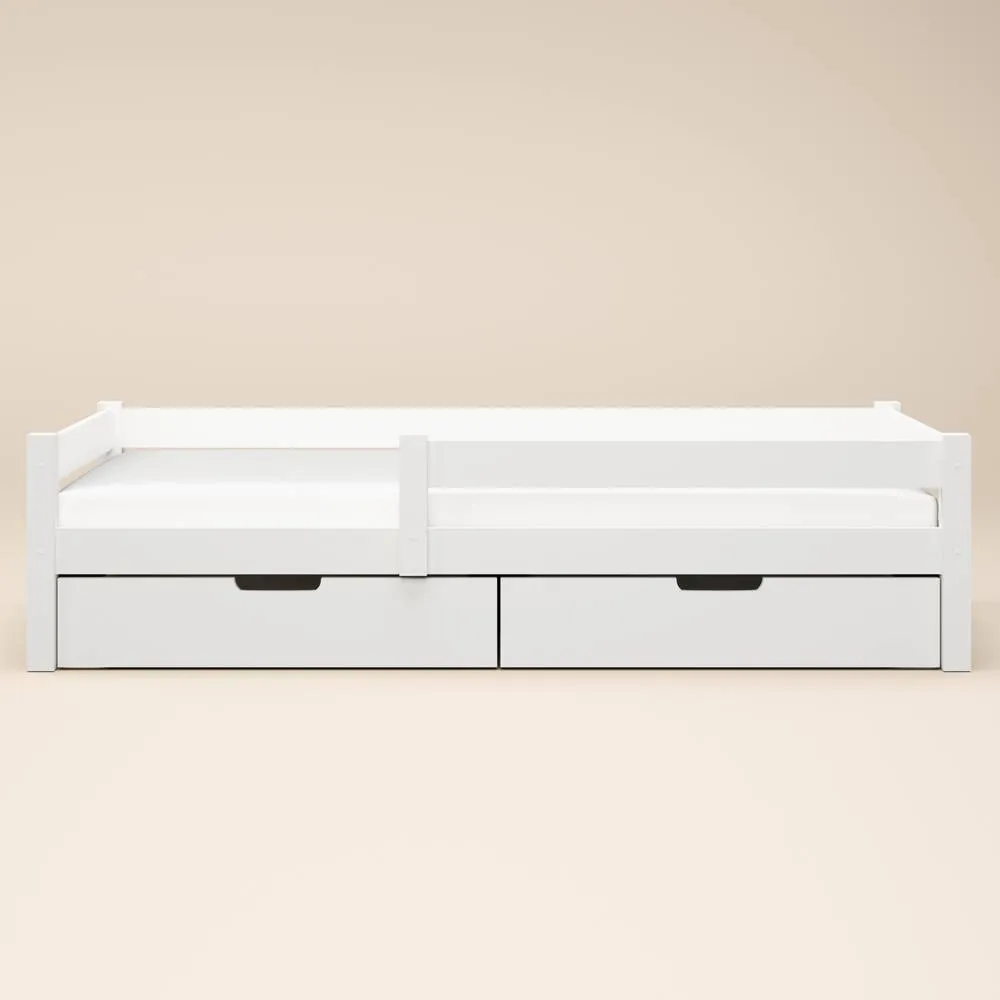 Flair Milo Single Bed with Storage in White 5