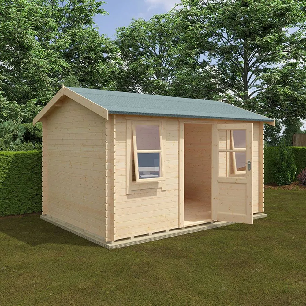 Buttercup Farm 14x10 The Skipton 28mm Cabin - L415 x W295 x H272.6 cm in Natural 5