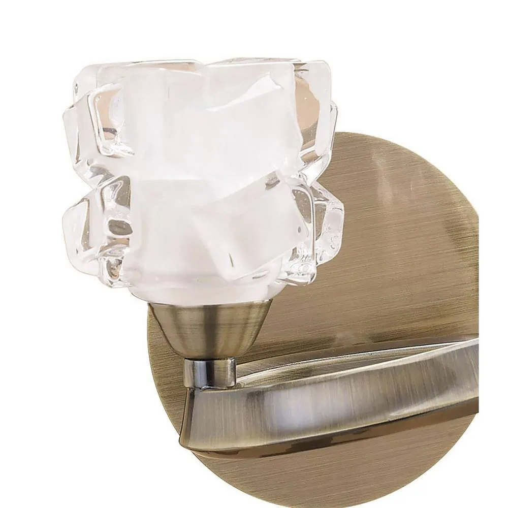 Netlighting Ice Wall Lamp 2 Light G9 Antique Brass in Bronze 3