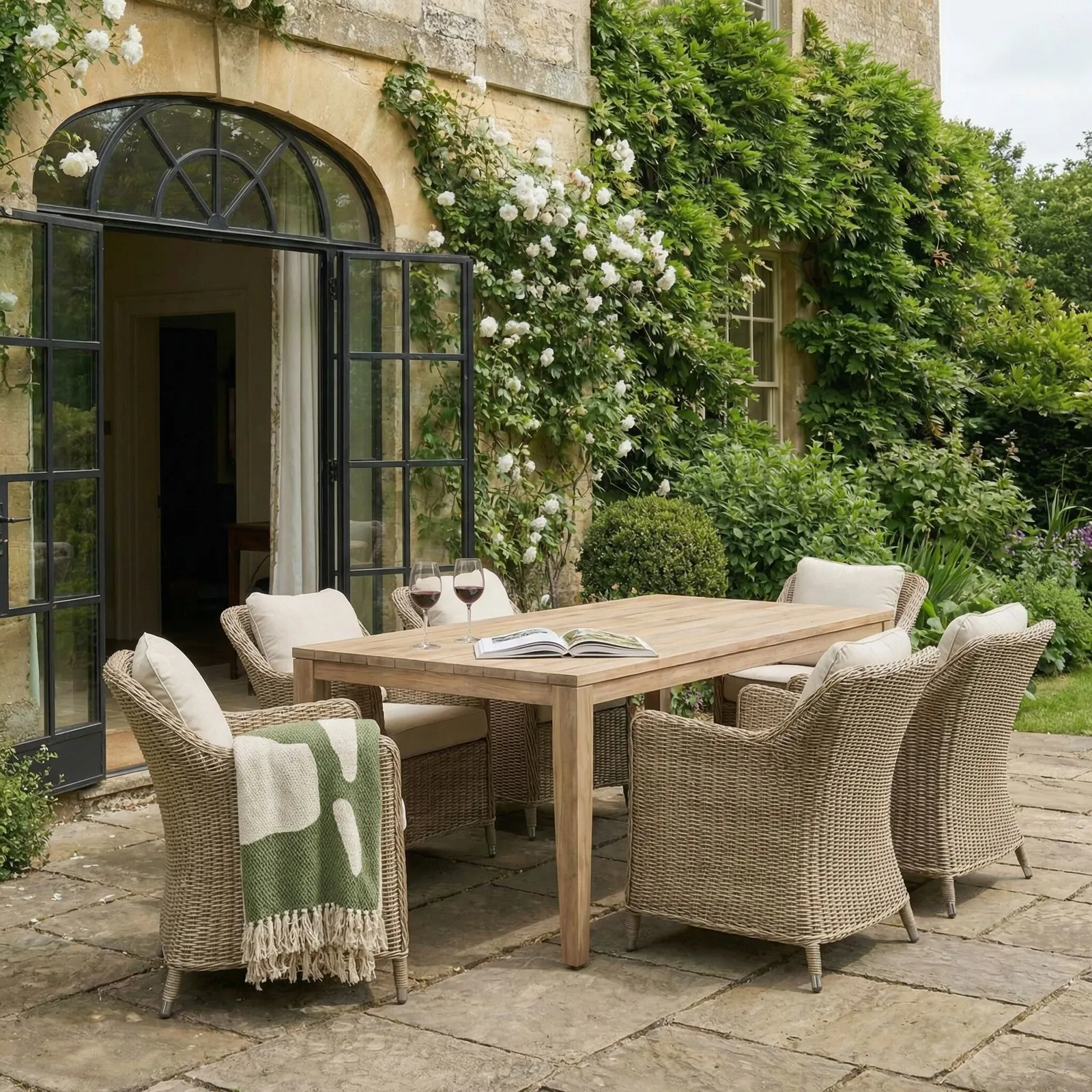 Lombas Dining Table & 6 Chairs, Wooden, Neutral | Barker & Stonehouse