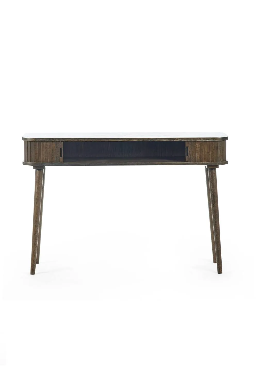 Julian Bowen Arya Console Table with Sliding Door Storage in Dark Brown 6