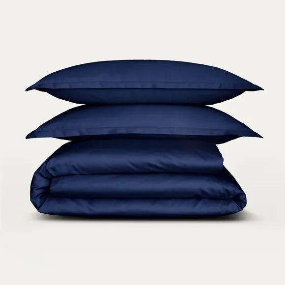 Hotel Cotton Sateen 400 Thread Count Duvet Cover & Pillowcase Set 3