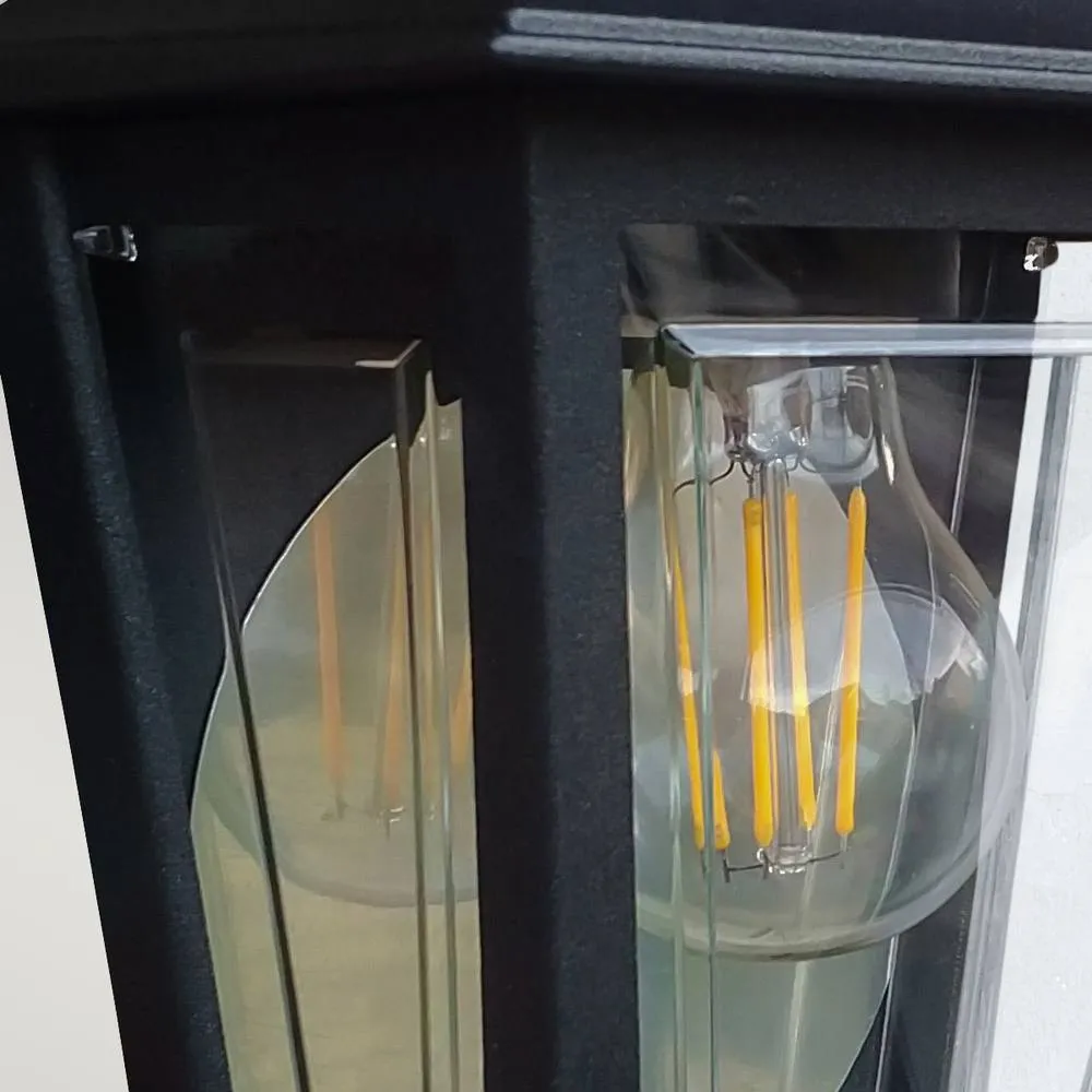 Netlighting Deco Lane 1 Light Half Outdoor Wall Lantern Black IP44 3