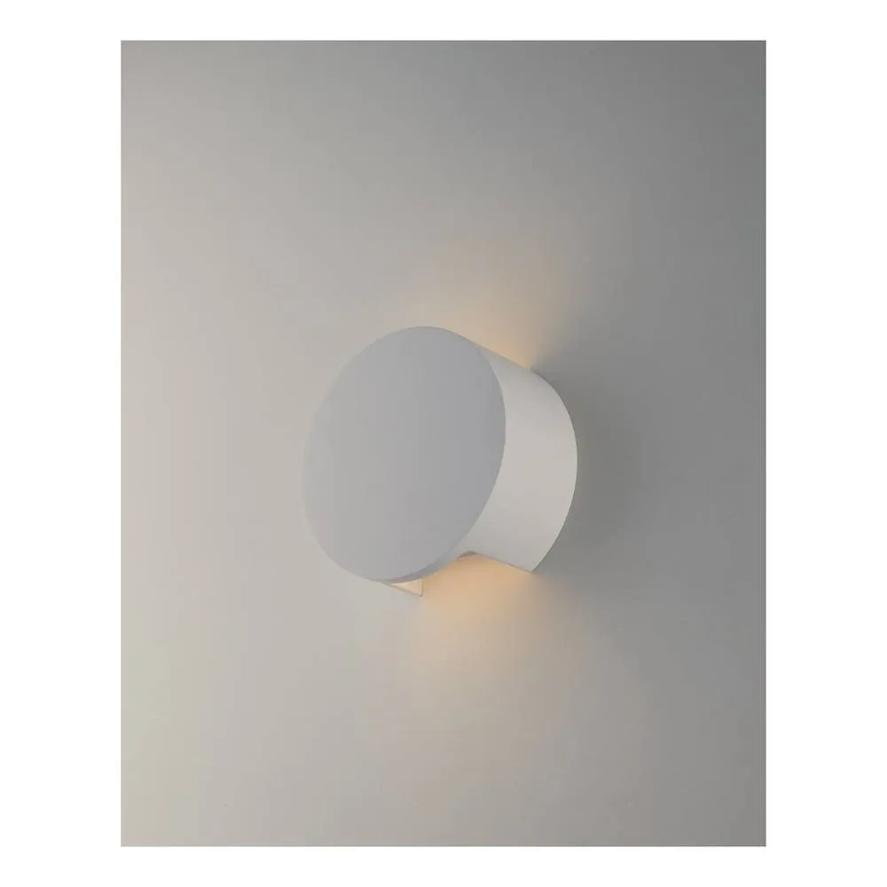 Netlighting LEIRON Plaster Wall Light White 15.5x7cm 3