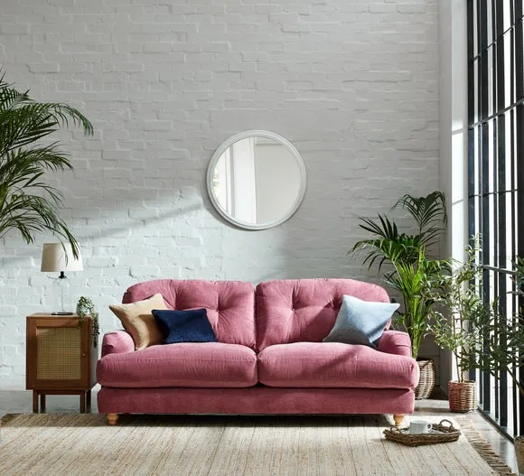 Martha Vintage Soft Chenille 3 Seater Sofa 1