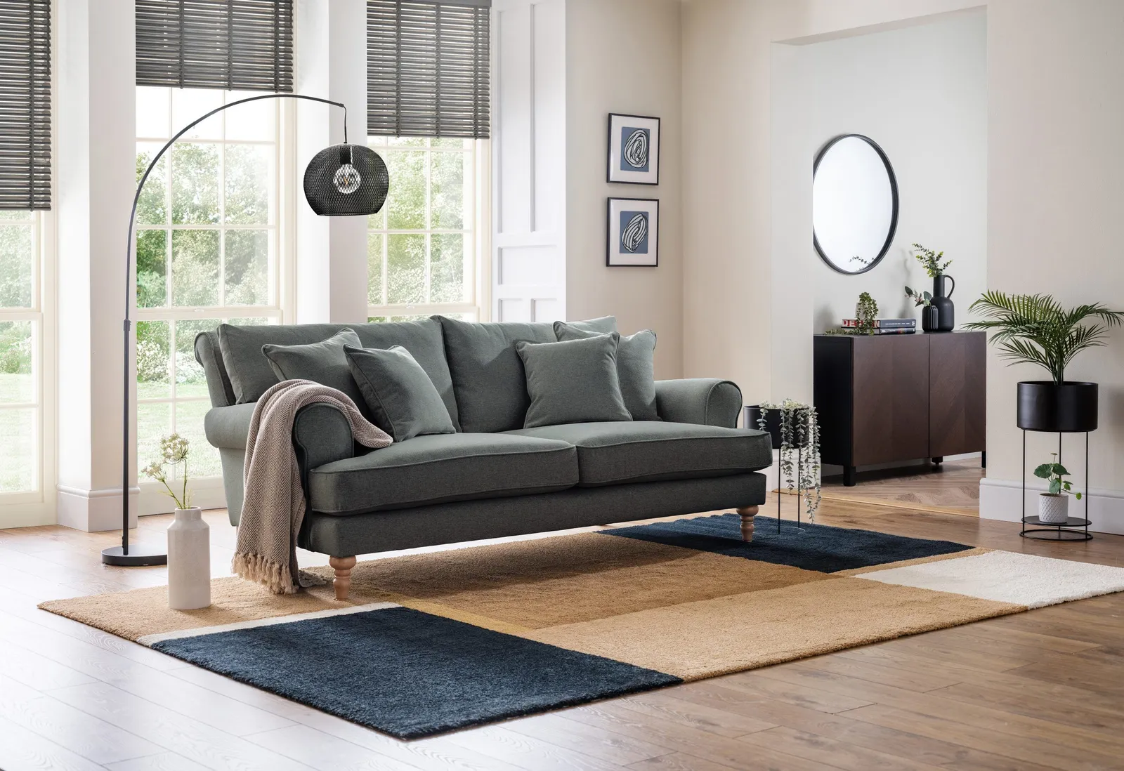 The Great Sofa Company Margot Medium Sofa Faro Slate in Grey