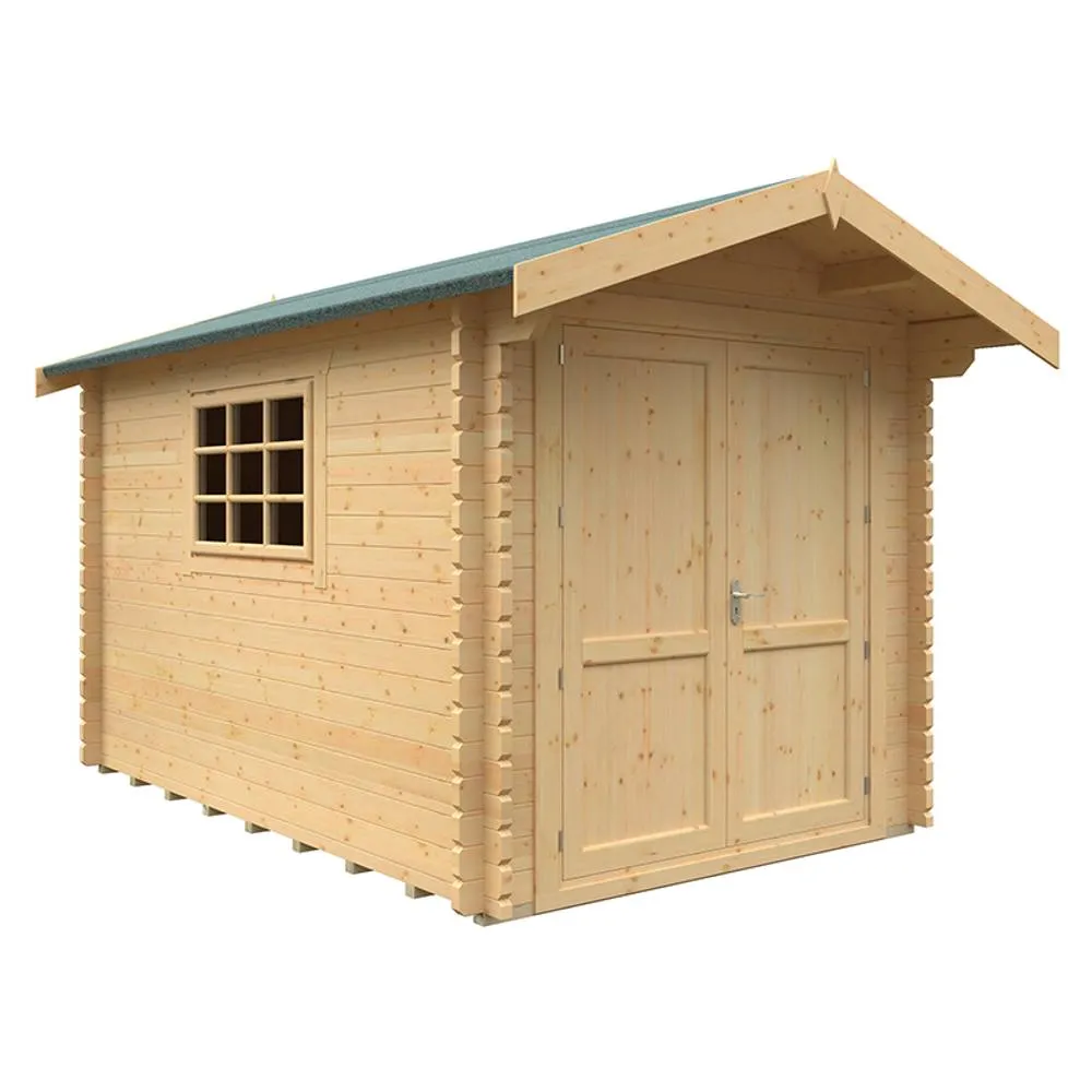 Buttercup Farm 12x8w The Marlborough Plus 44mm Cabin - L355 x W235 x H251.3 cm in Natural