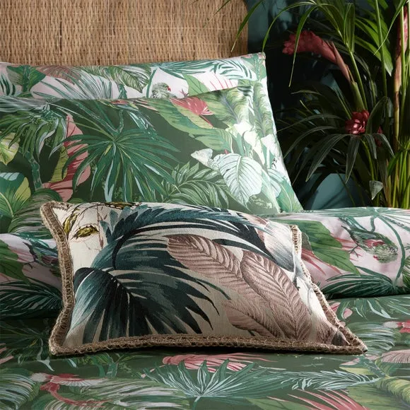 Furn. Amazonia Jade Floral Reversible Duvet Cover and Pillowcase Set 4