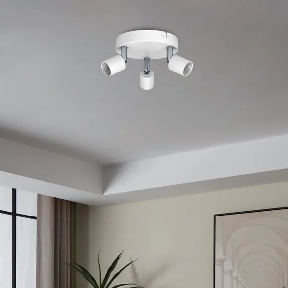 EGLO Essentials Stecci-E 3 Light Adjustable Semi Flush Spotlight