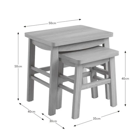 Laurie Nest of Tables, Oak Effect 6
