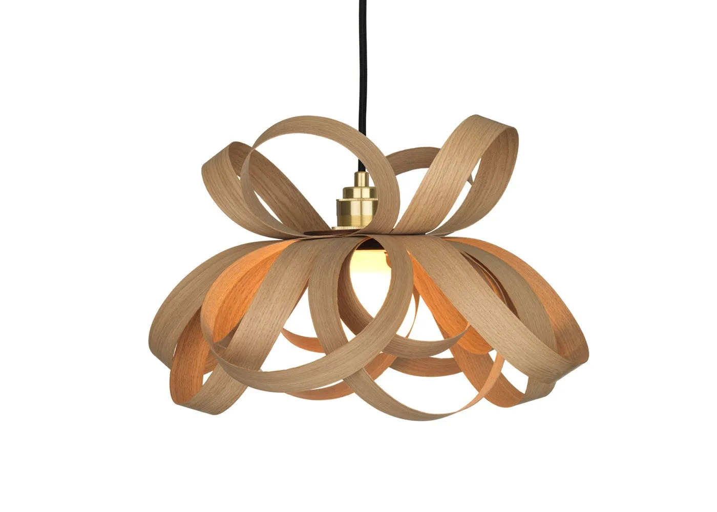 Tom Raffield Skipper Pendant Light Oak Small