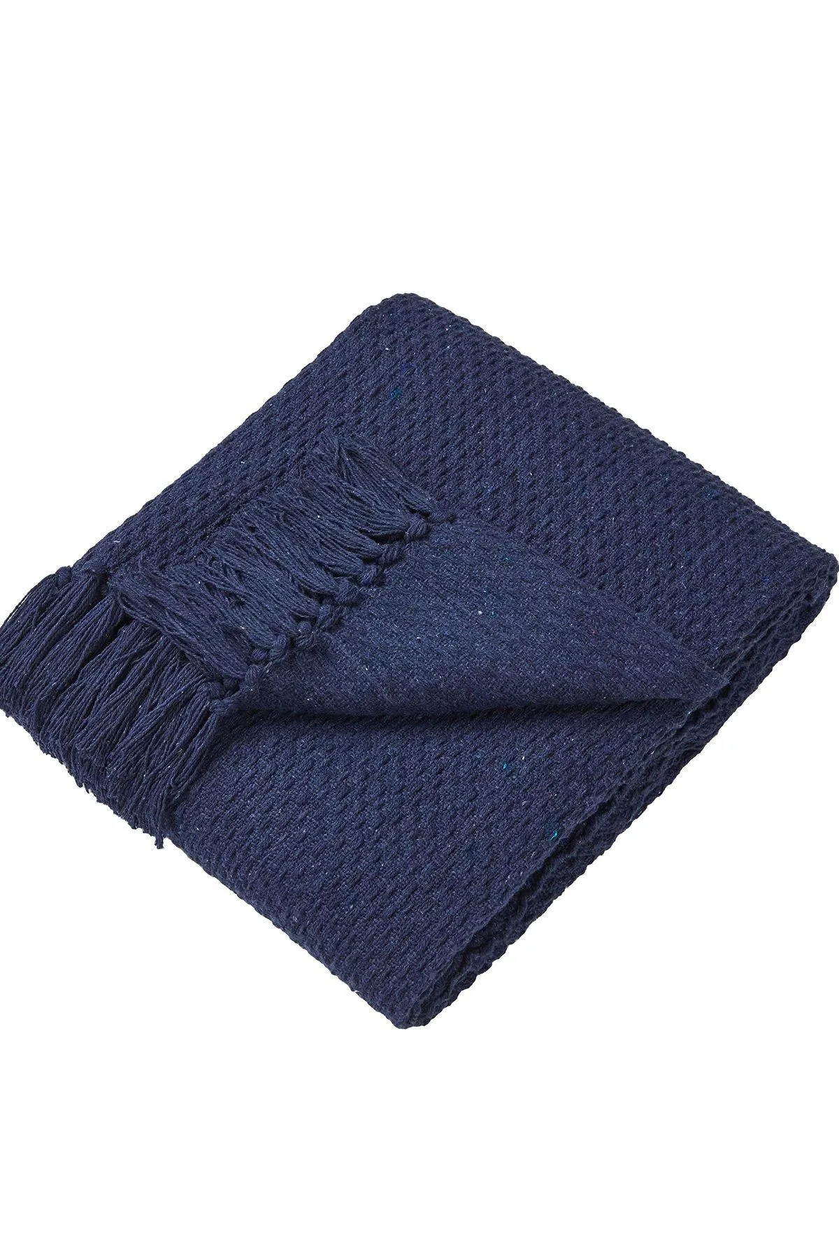 Drift Home 'Hayden' Textured Woven Throw in Navy