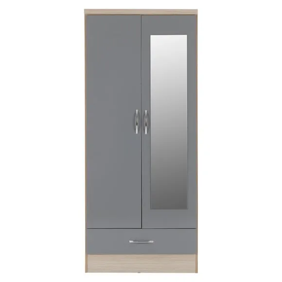 Nevada Double 1 Drawer Wardrobe 4