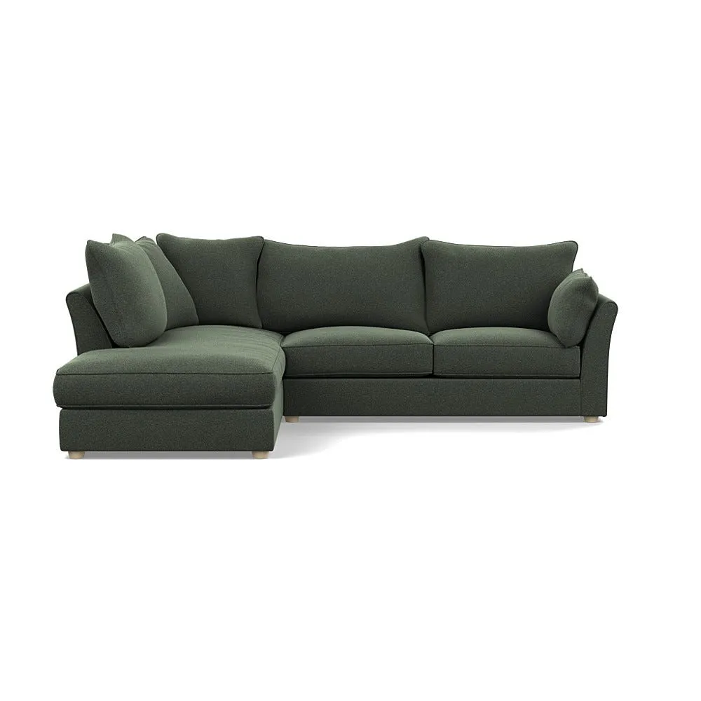 Heal's Tailor Left Hand Facing Corner Sofa Boucle Fern Natural Feet 1