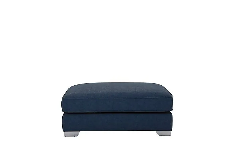 Isobel Rectangular Footstool - Bilberry Tart with Chrome Feet
