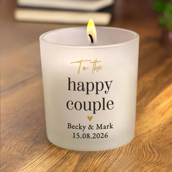 Personalised One Love Frosted Candle