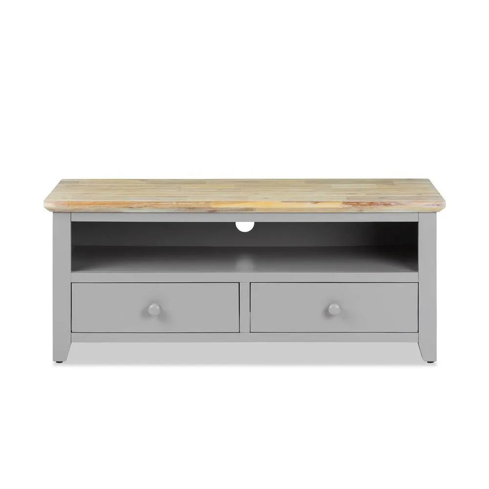 Statement Furniture Florence TV Stand With 2 Drawers & Shelf in Light Grey 2
