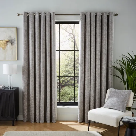 Cashton Chenille Heavyweight Eyelet Curtains 2