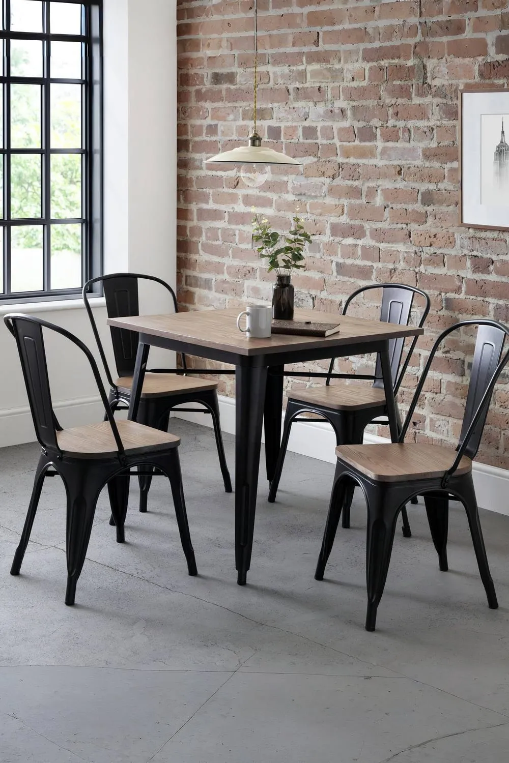 Julian Bowen Grafton Square 4 Seater Dining Table in Brown 2