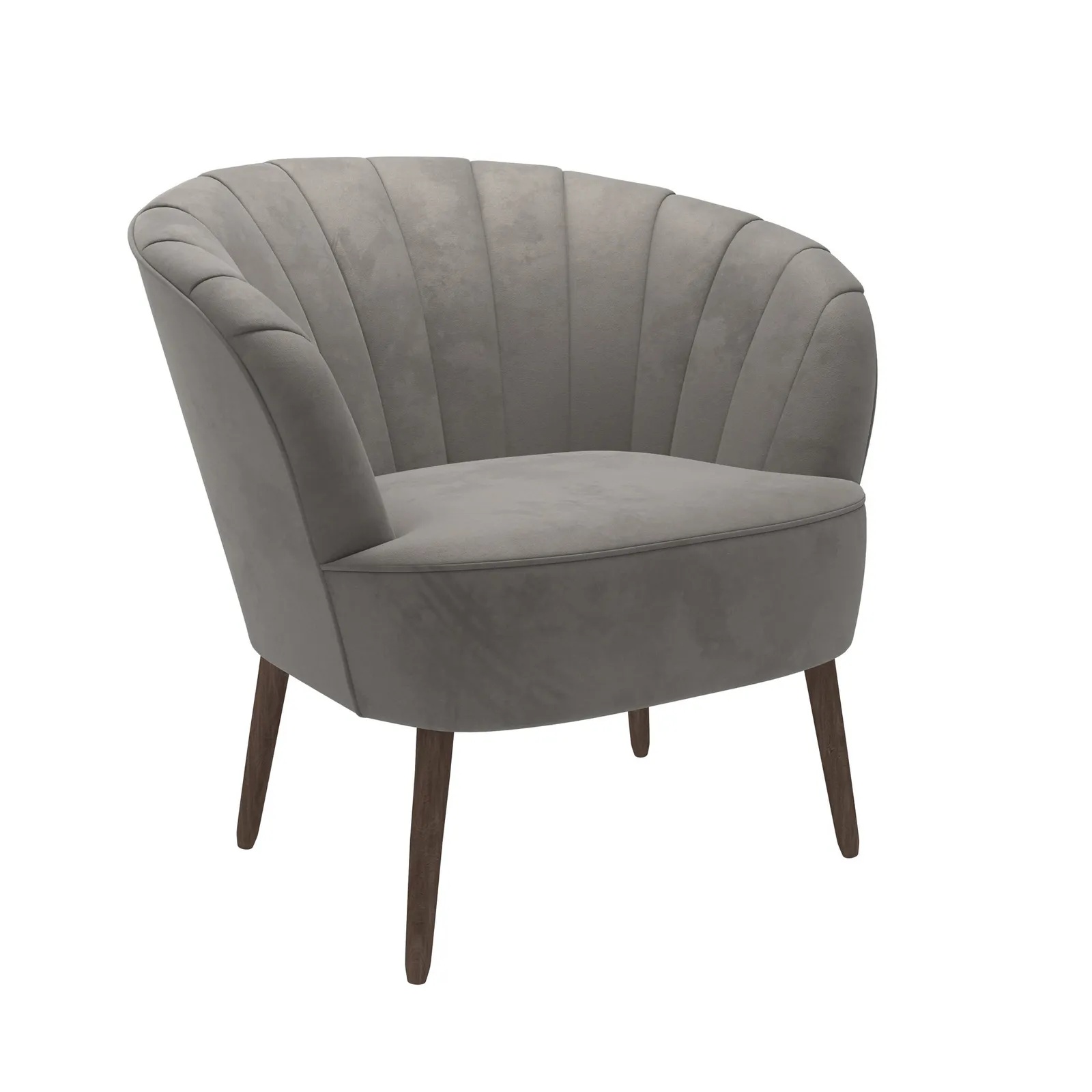 Rosalie Velvet Shell Chair Grey