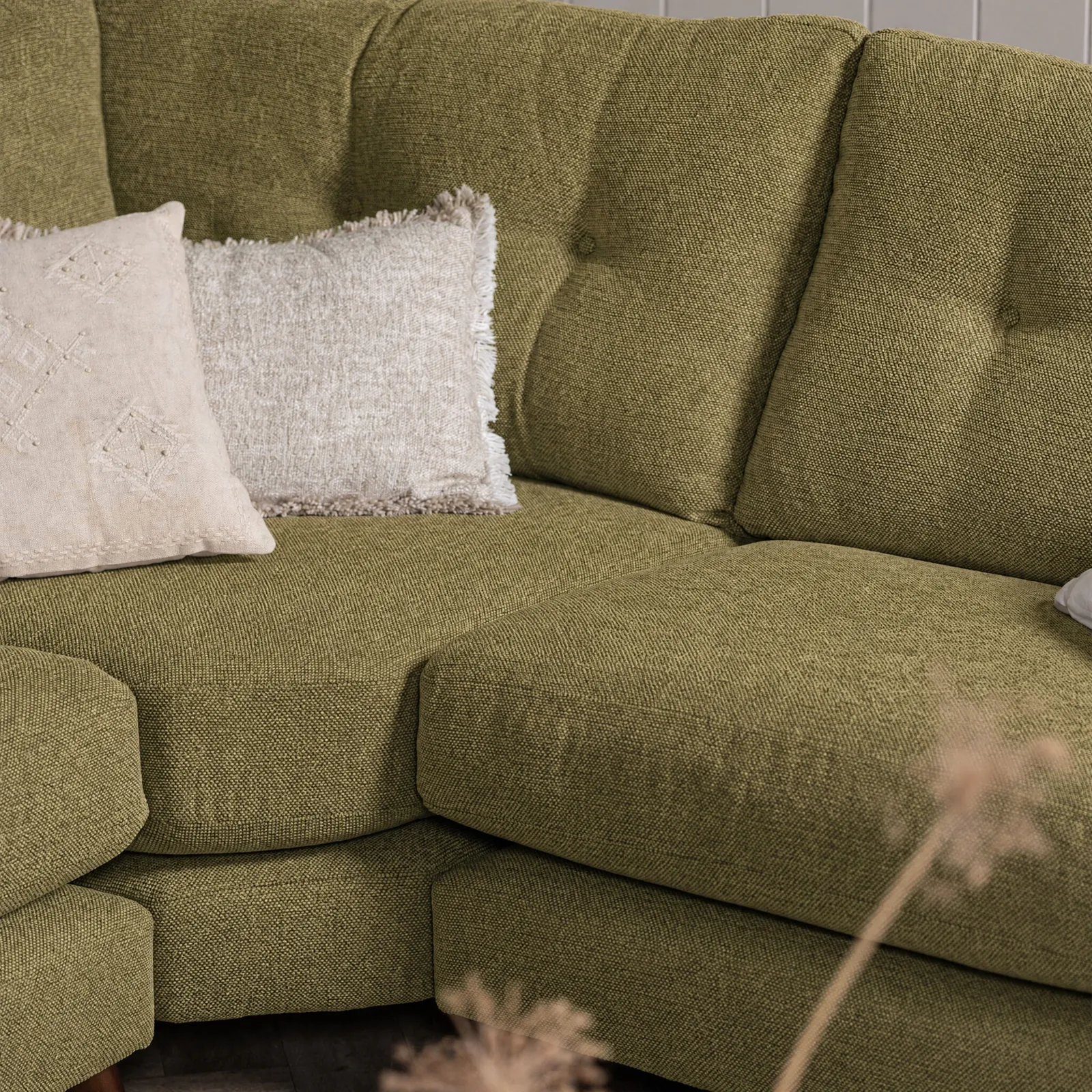 Benton Large Corner Sofa, Green | Barker & Stonehouse 2