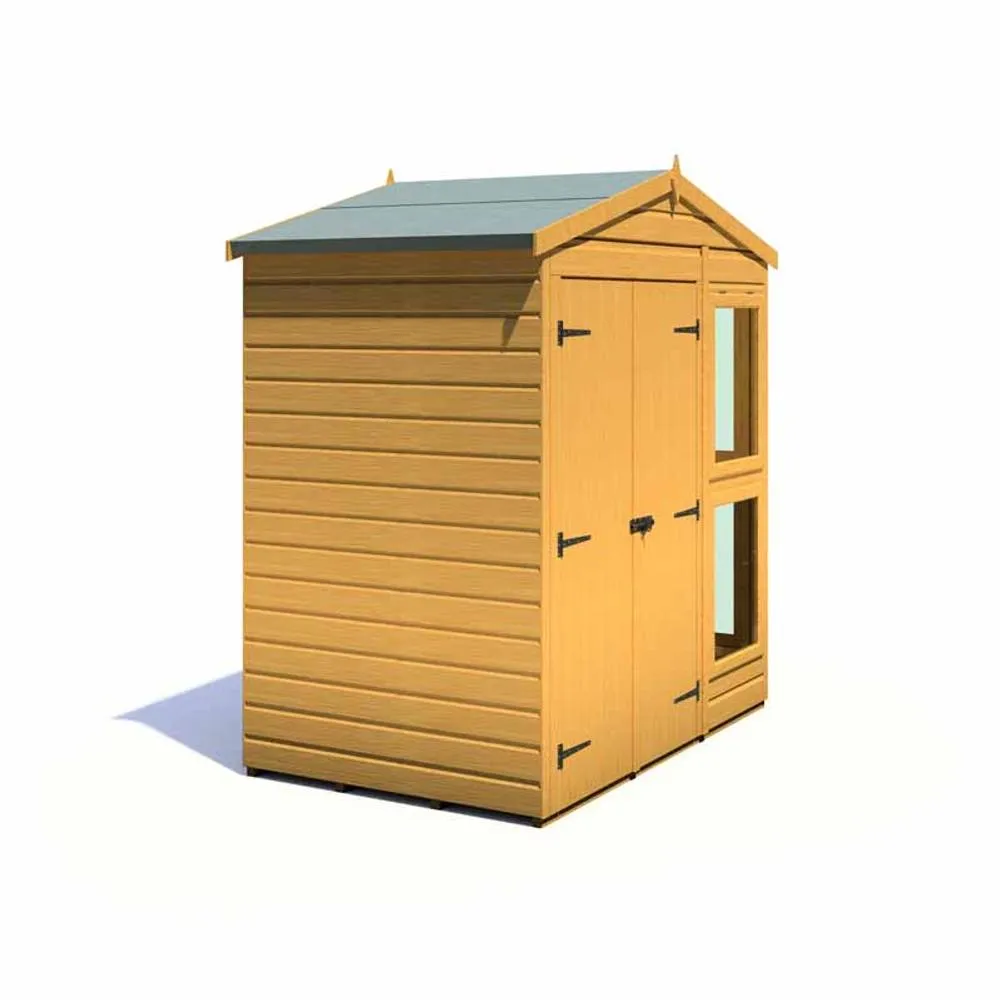 Shires Sun Hut 6 x 4 Feet Potting Shed - L119 x W185.8 x H214.6 cm in Brown 3