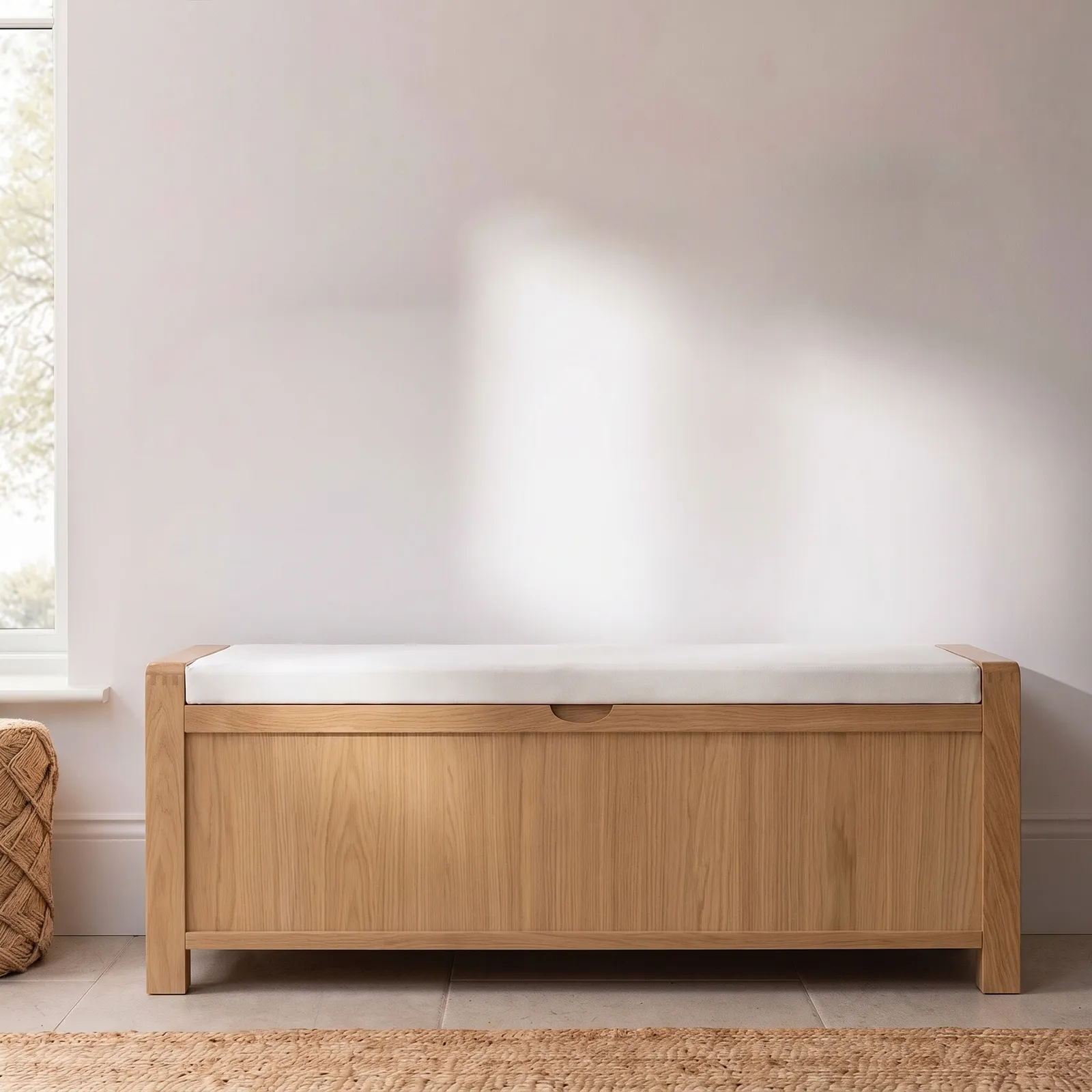 Ercol Bosco Storage Bench, White Oak | Barker & Stonehouse 2