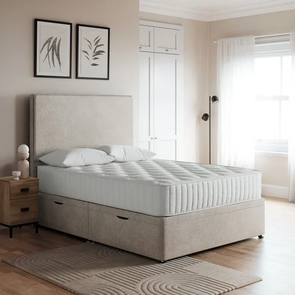 Everyday Side Opening Ottoman Bed Frame, Woven Fabric