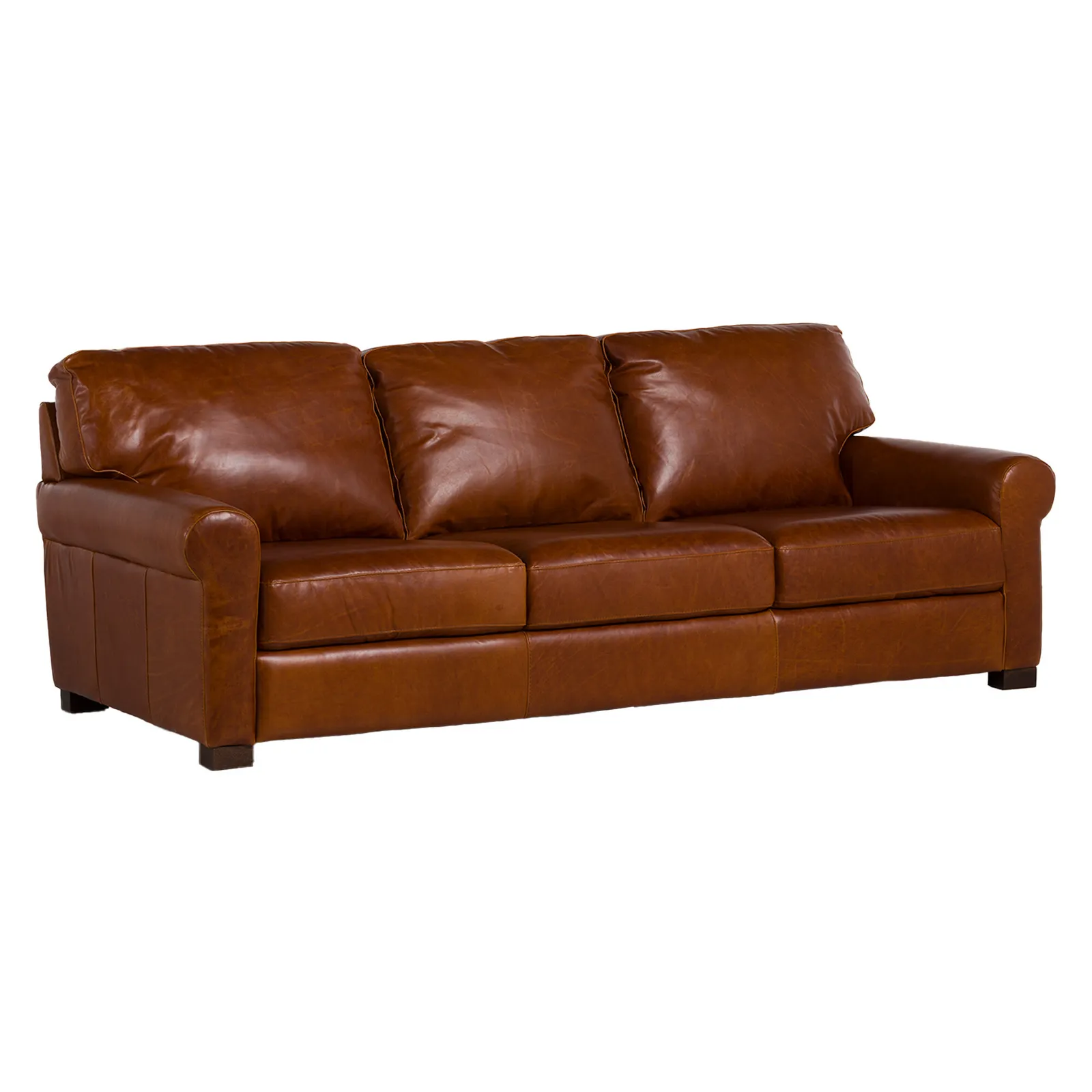 Rendola 3 Seater Sofa, Brown Leather | Barker & Stonehouse 3