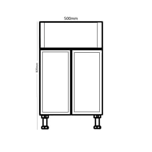 Wickes Winsford Dust Grey Slimline Depth Vanity Unit - 500mm 2