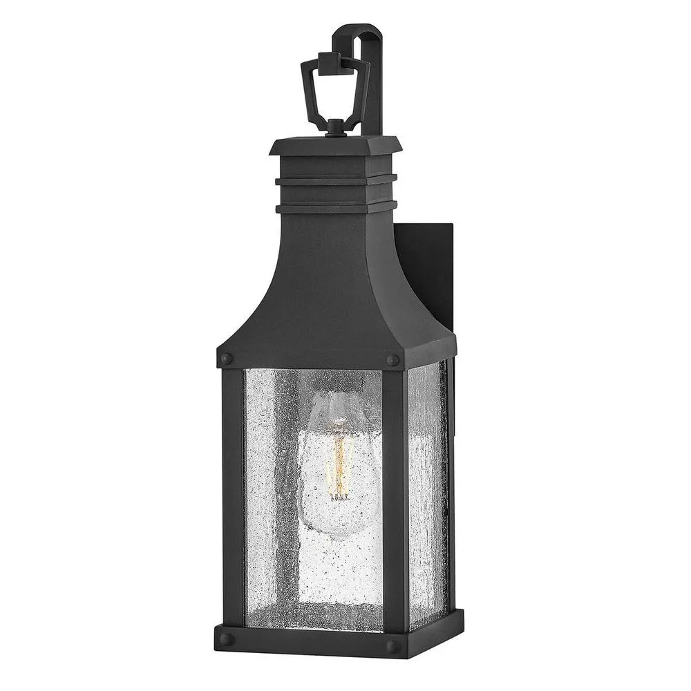 Netlighting Beacon Hill 1 Light Small Outdoor Wall Lantern Museum Black IP44